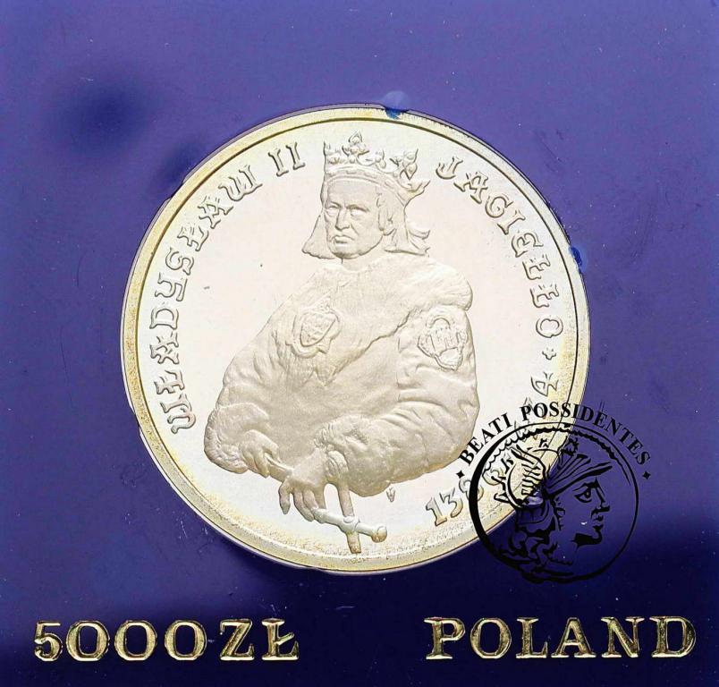 Polska PRL 5000 zł 1989 Jagiełło półp. st.L