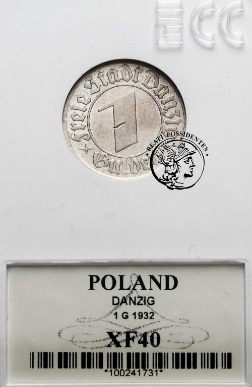 Polska W M Gdańsk 1 Gulden 1932 GCN XF40