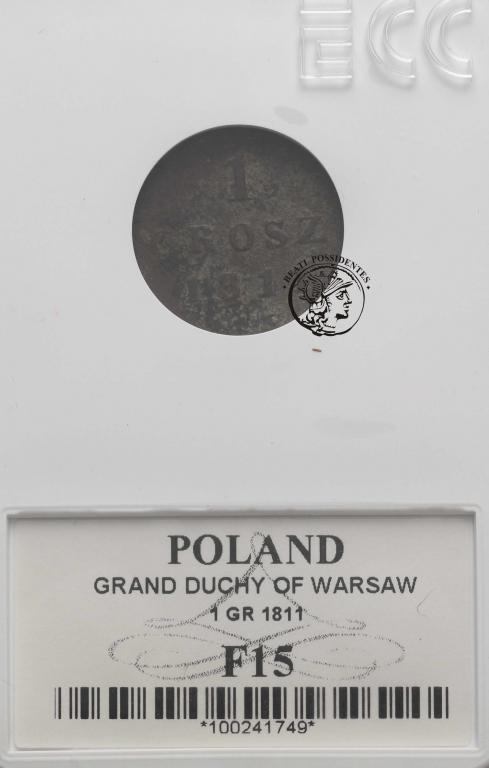 Polska Ks. Warszawskie 1 grosz 1811 GCN F15