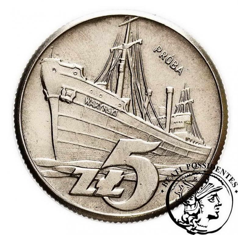 PRÓBA Nikiel 5 złotych 1960 Waryński st.L