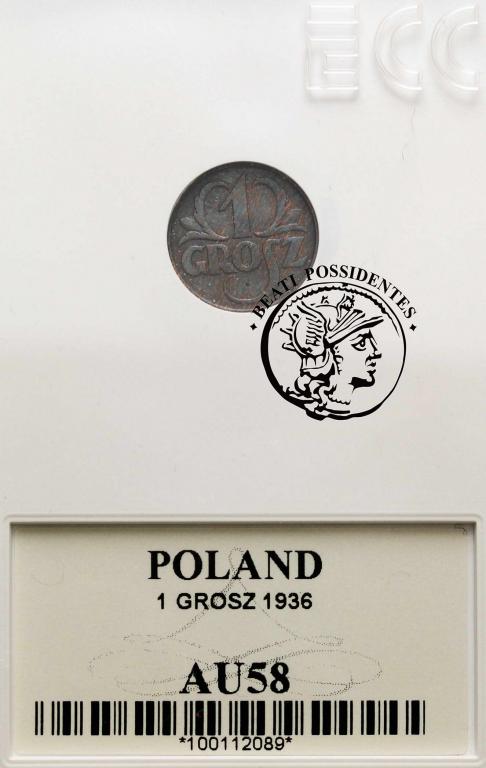 Polska II RP 1 grosz 1927 GCN AU58