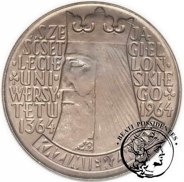 PRL 10 złotych 1964 Kazimierz Wielki PCG MS66