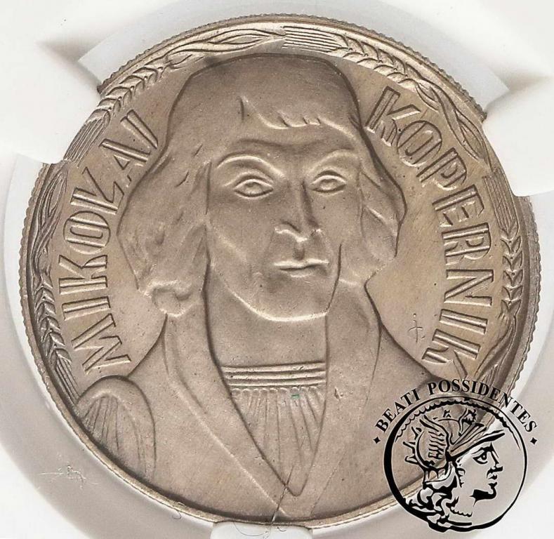 Polska PRL 10 złotych 1968 Kopernik PGM MS66