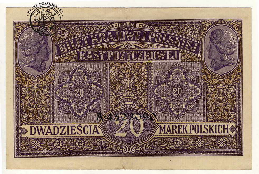 20 marek polskich 1916 (...jenerał) st.2-/3+