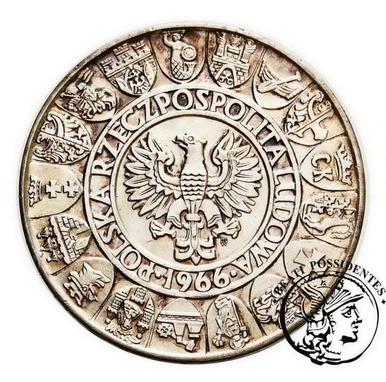 PRÓBA SREBRO 100 złotych 1966 Millenium st.1