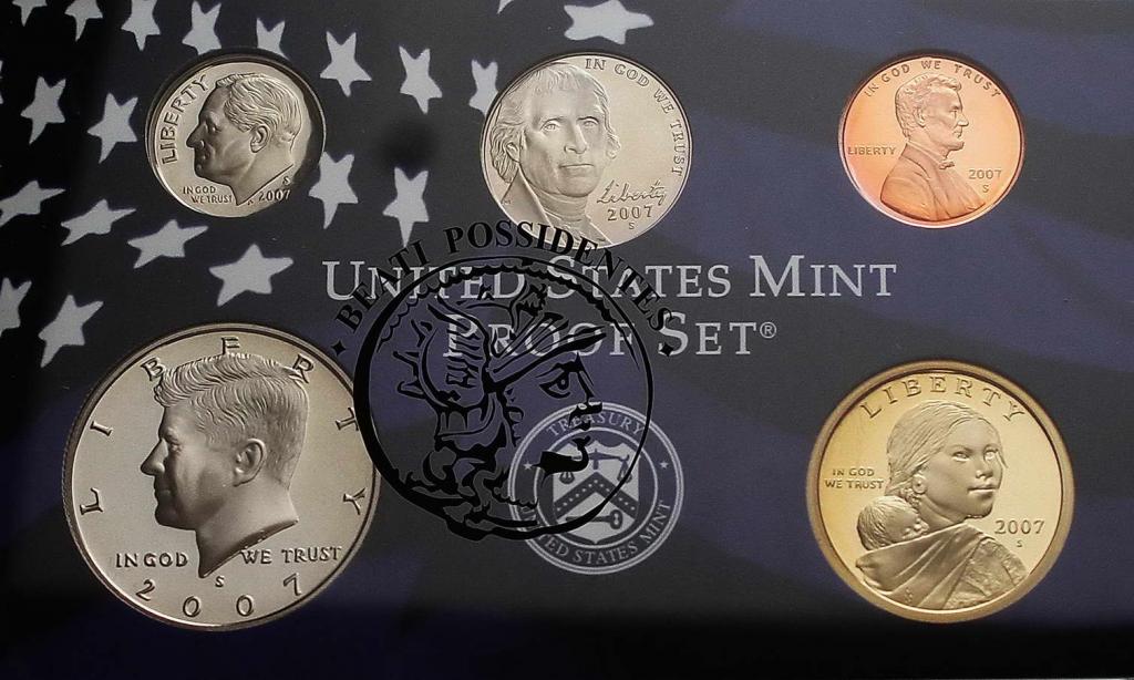 USA zestaw monet 2007 ''S'' /lustrzanki/ st.L