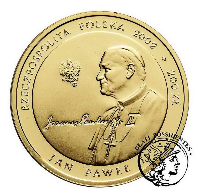 Polska 200 złotych 2002 Pontifex Maximus st. L
