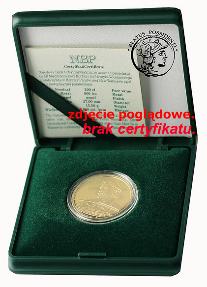 Polska III RP 200 złotych 2001 Wieniawski st. L