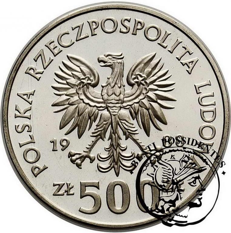 PRL 500 złotych 1988 Królowa Jadwiga st. L/L-