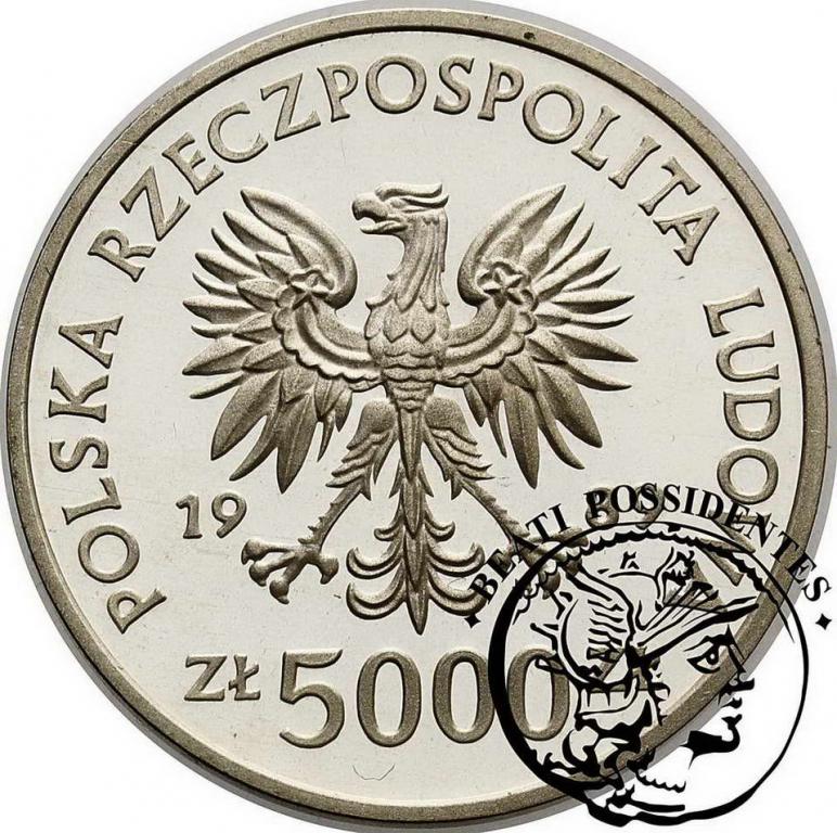 PRL 5000 złotych 1989 W Jagiełło półp st.L/L-