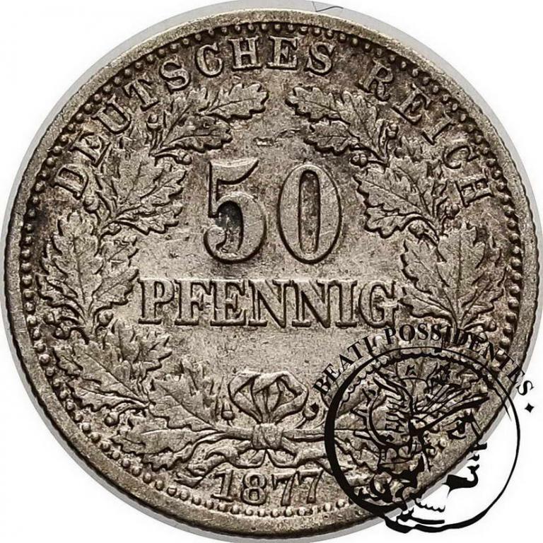 Niemcy 50 Fenigów 1877 G st. 3