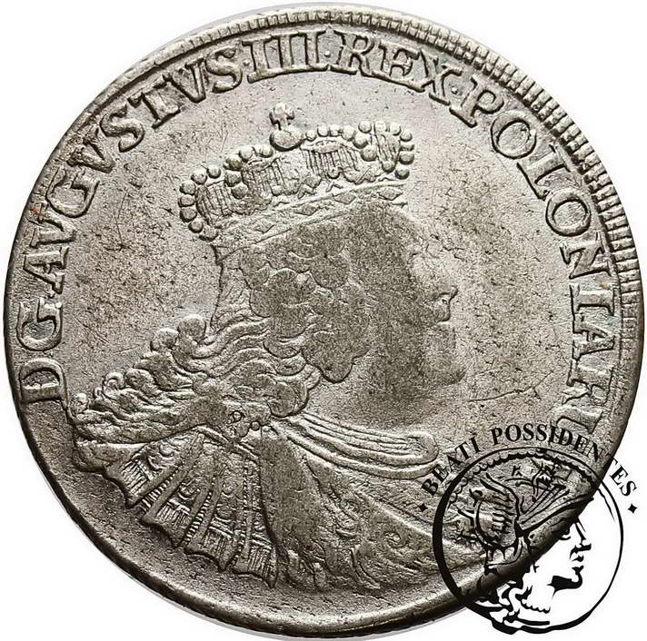 Polska August III Sas ort 1756 st. 3+