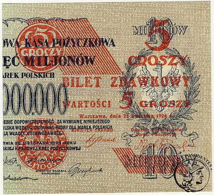 Polska 5 groszy 1924 prawy st.1-