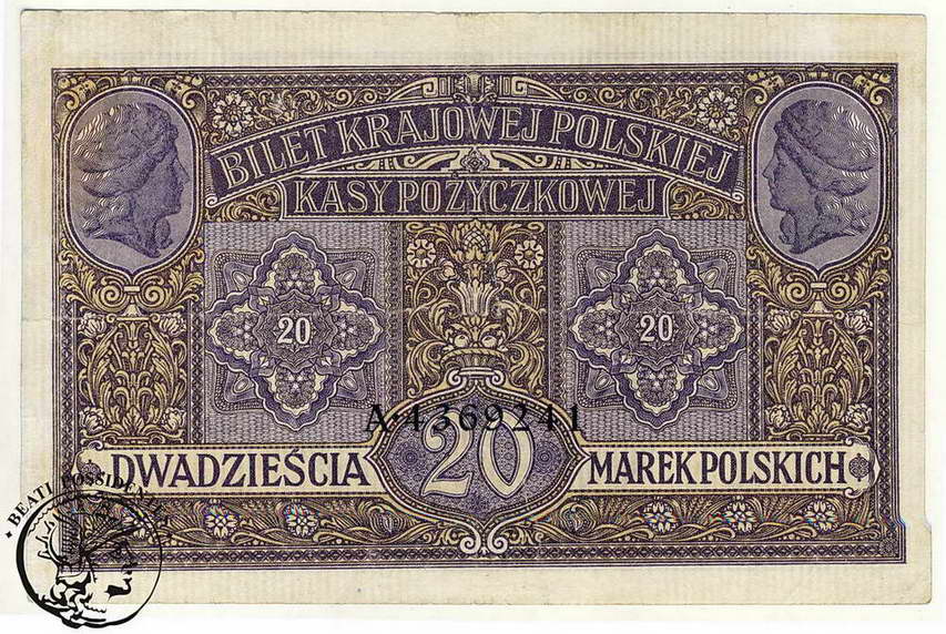 20 Marek Polskich 1916 ...jenerał... seria A st2-