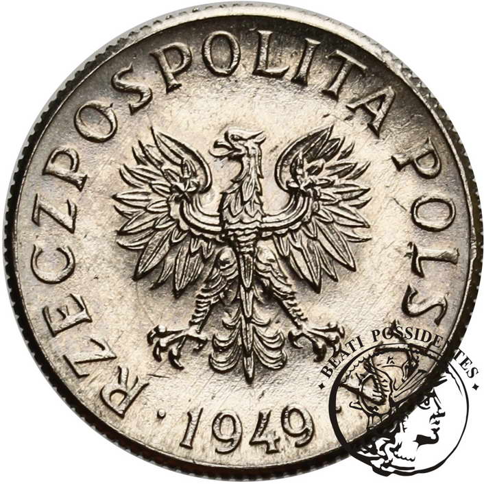 Polska PRL PRÓBA Nikiel 2 grosze 1949 st.1/1-