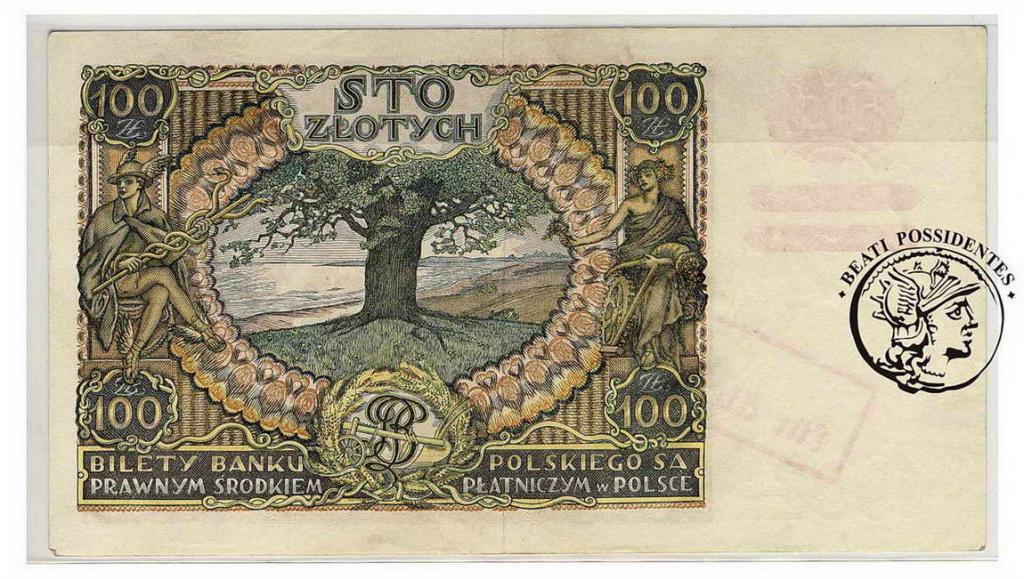 Gen. Gub. 100 złotych 1932 / nadruk/ st.3