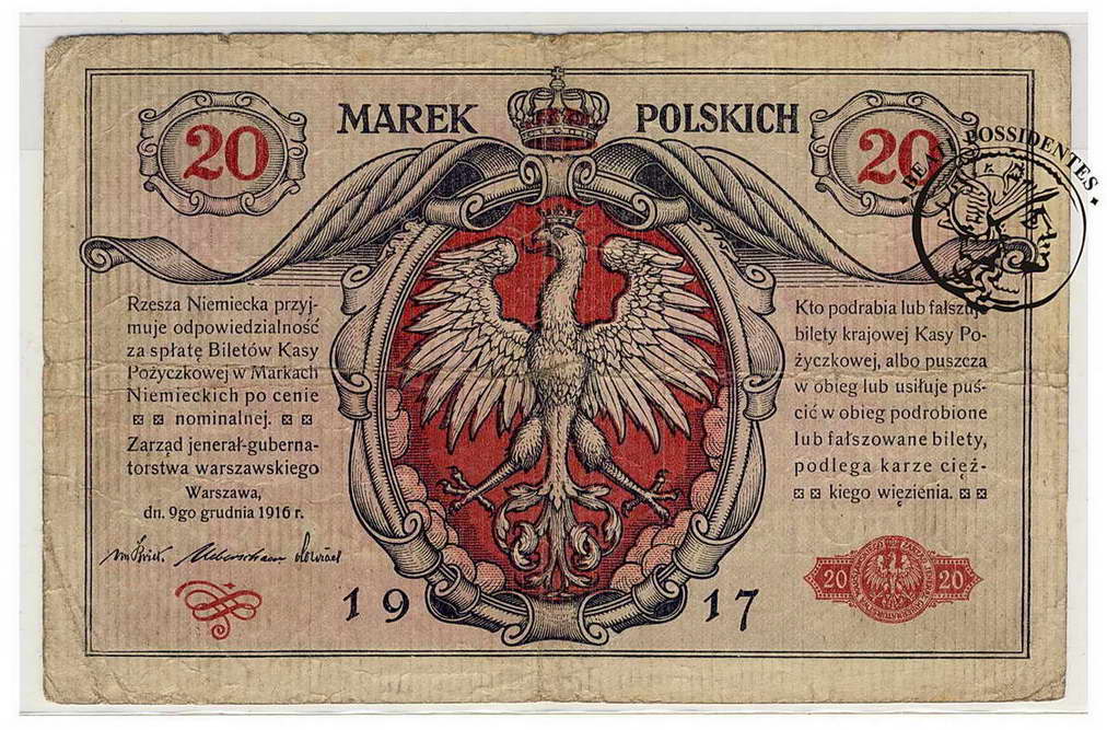 Polska 20 Marek Polskich 1916 ...jenerał st.4