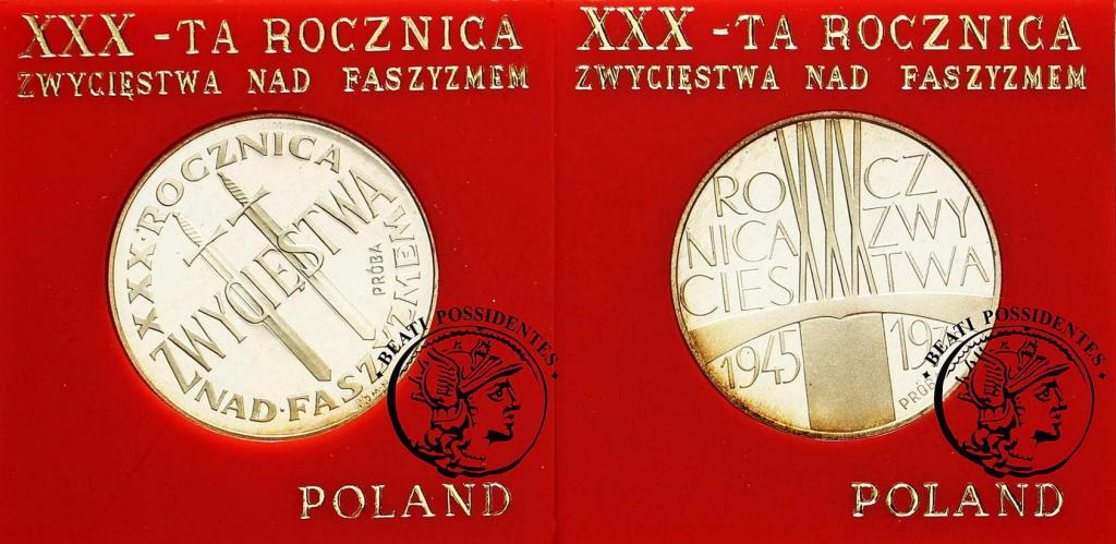 PRÓBA srebro 200 złotych 1975 lot 2 szt. st.L