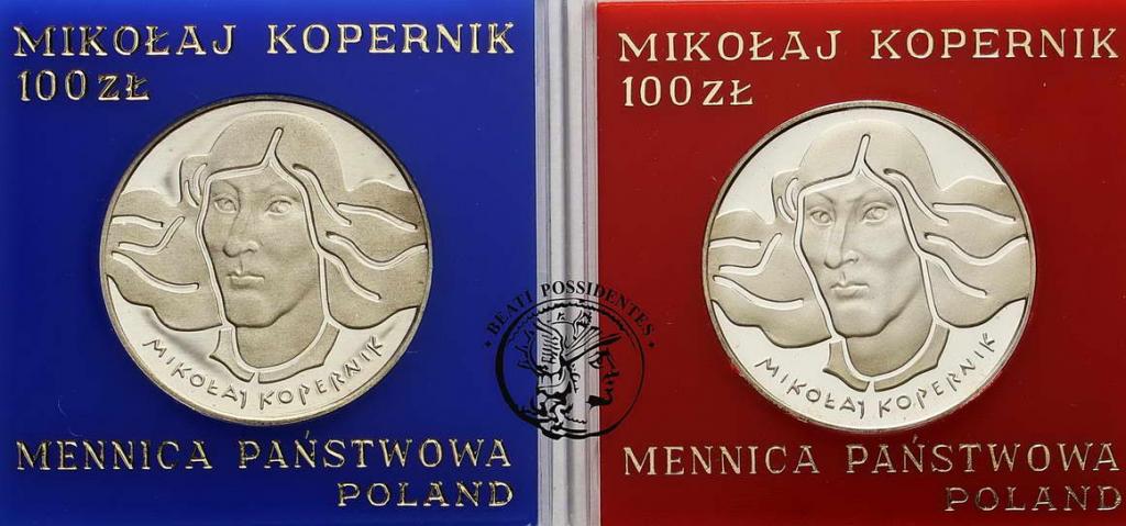Zestaw 2 x 100 złotych Kopernik 1973-1974 st. L