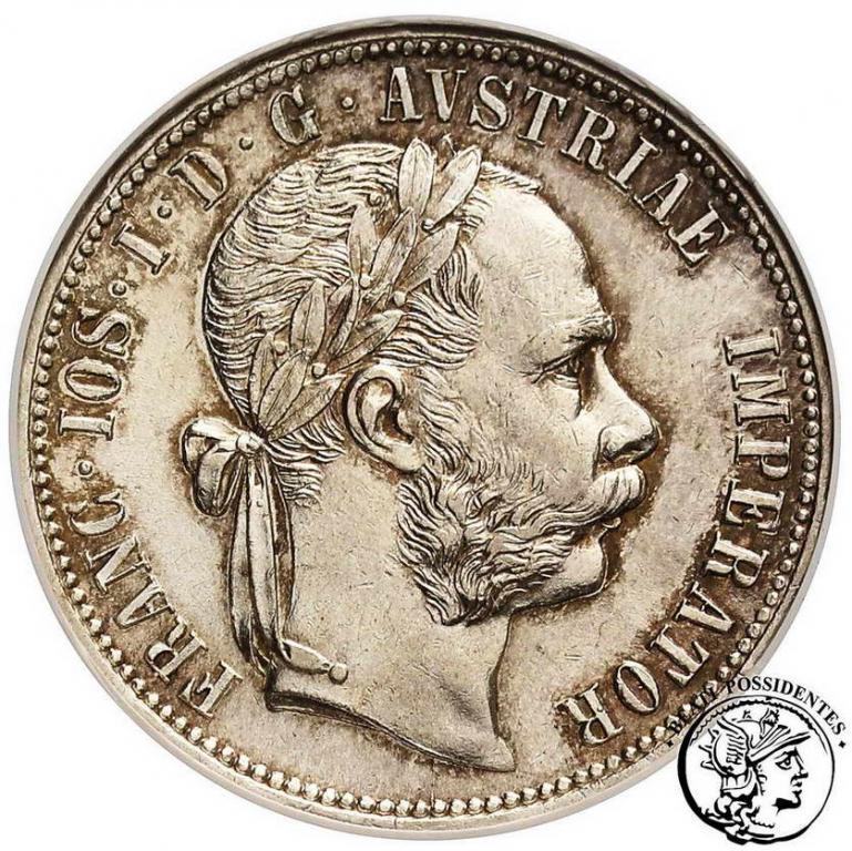 Austria 1 floren 1877 GCN AU58