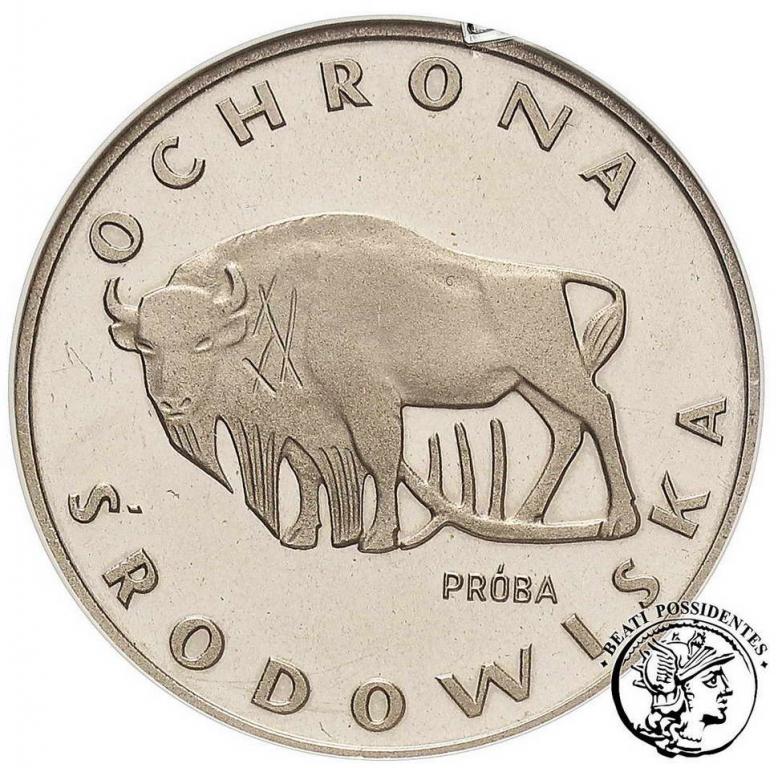 PRÓBA NIKIEL 100 złotych 1977 Żubr st.L-