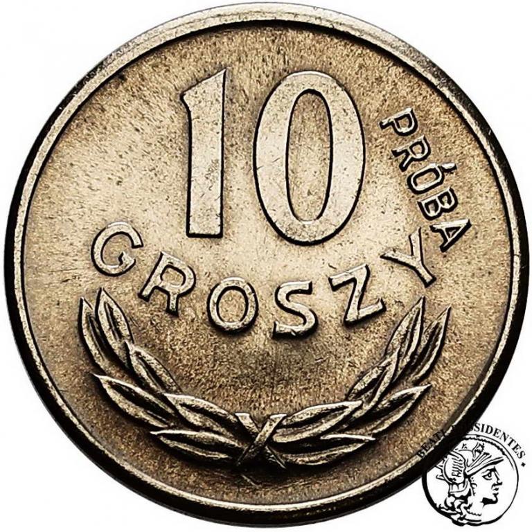 Polska PRL PRÓBA Nikiel 10 groszy 1949 st.1