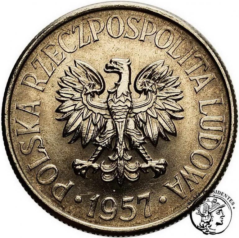 Polska PRL PRÓBA Nikiel 50 groszy 1957 st.1