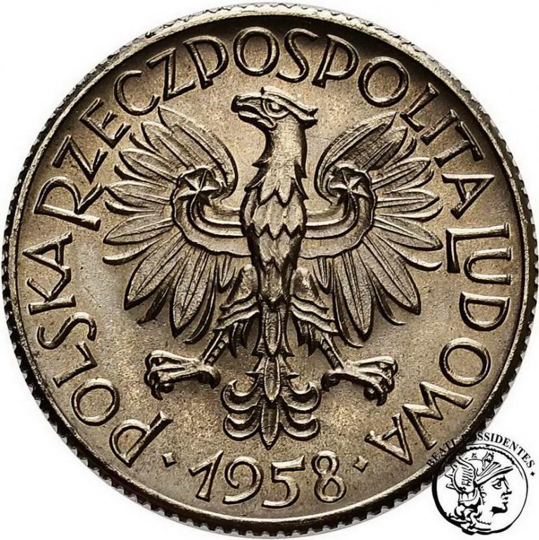 Polska PRL PRÓBA Nikiel 1 złoty 1958 st.1
