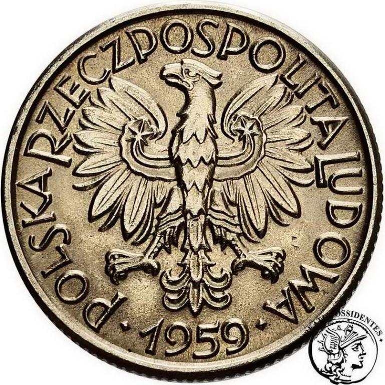 Polska PRL PRÓBA Nikiel 2 złote 1959 st.1