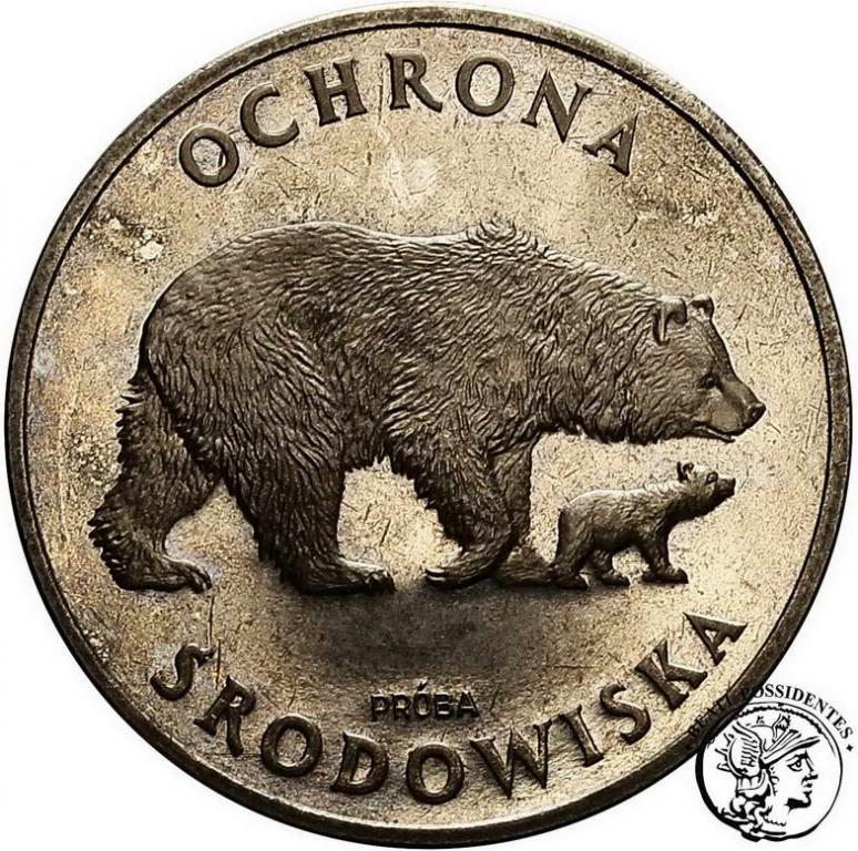 PRÓBA Nikiel 100 złotych 1983 Niedźwiedzie st.L/L-