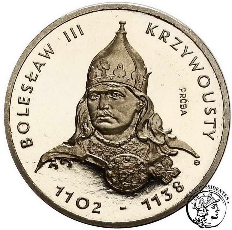 PRL PRÓBA Nikiel 200 złotych 1982 Krzywousty st.L