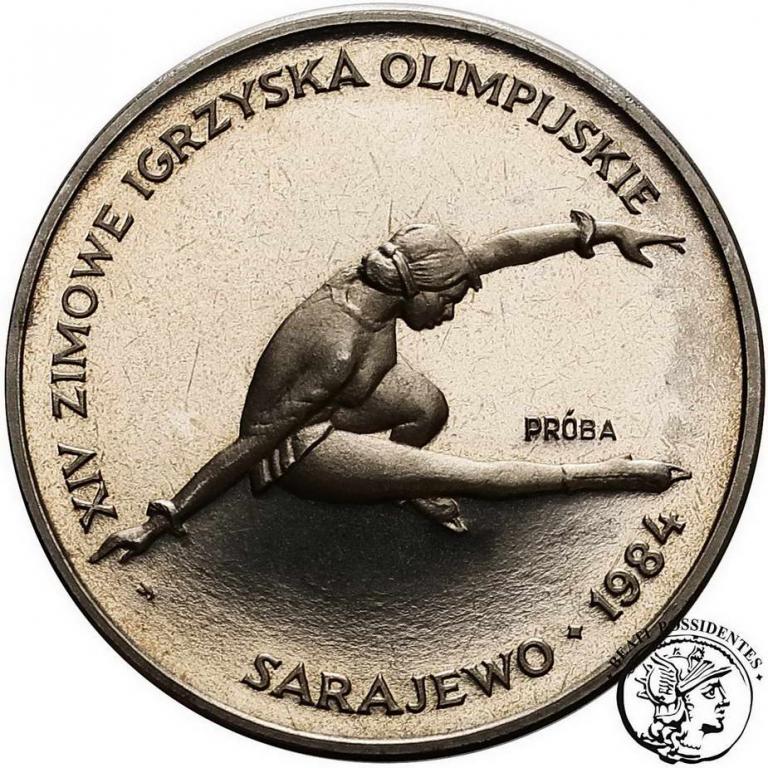 PRL PRÓBA Nikiel 200 złotych 1984 Sarajewo st.L