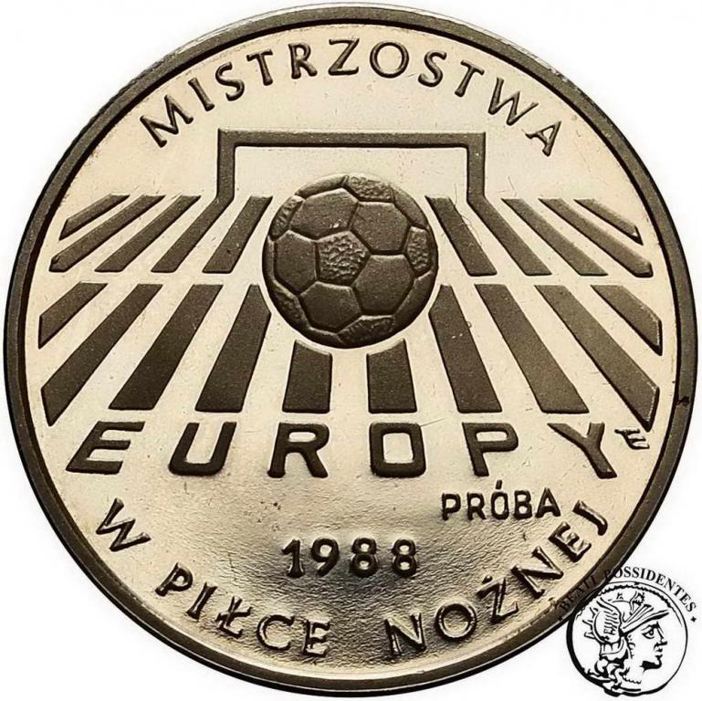 PRL PRÓBA Nikiel 200 złotych 1987 piłka nożna st.L