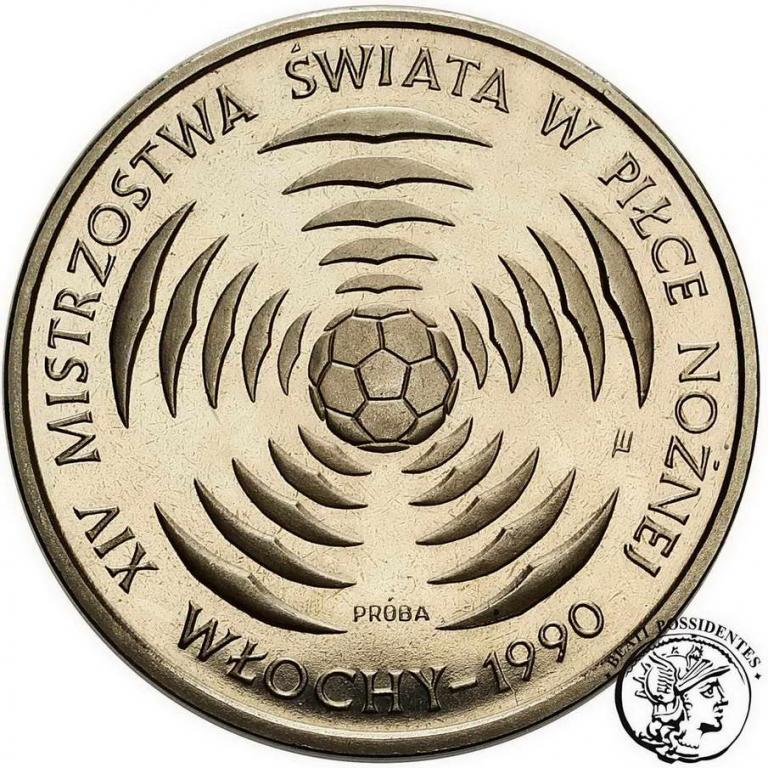 PRL PRÓBA Nikiel 200 złotych 1988 FIFA Włochy st.L