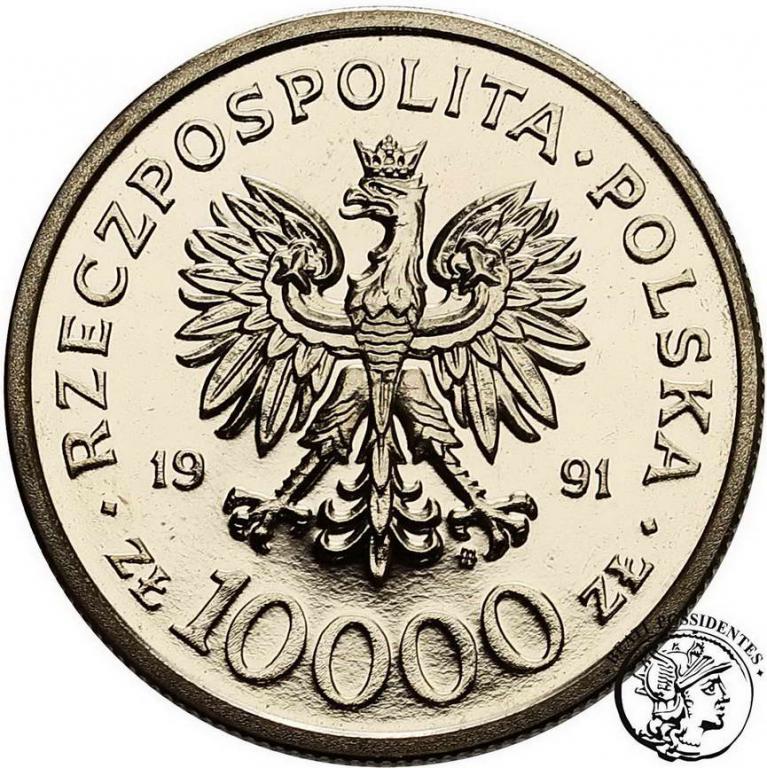 PRÓBA Nikiel 10 000 złotych 1991 Konstytucja st.1