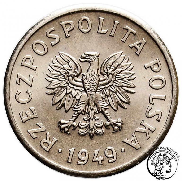 Polska PRL PRÓBA Nikiel 20 groszy 1949 st.1