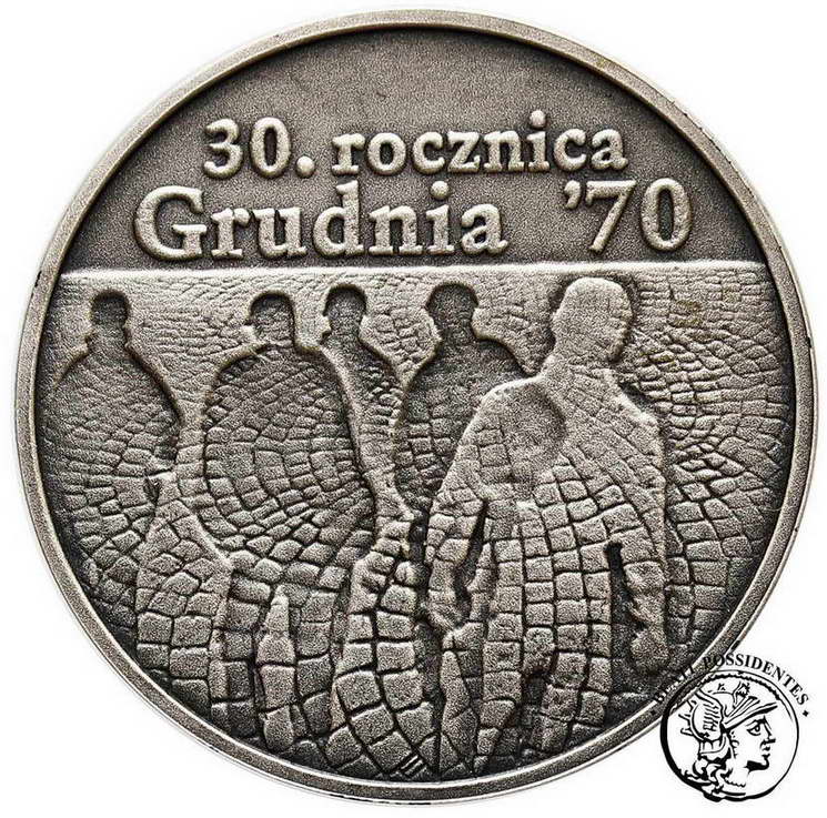 III RP 10 złotych 2000 Rocznica Grudnia '70 st. 1