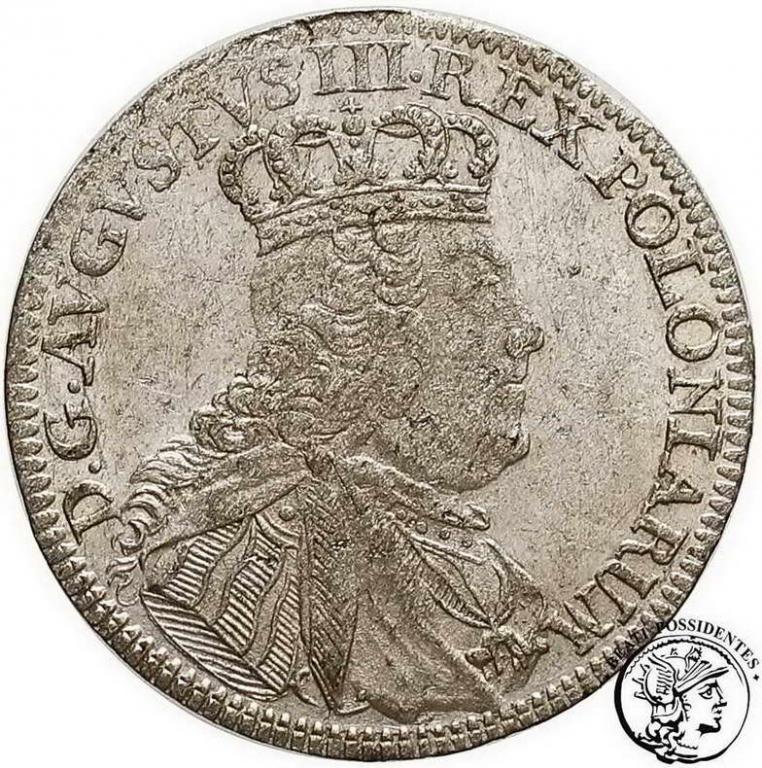 Polska August III Sas szóstak koronny 1753 st. 3+