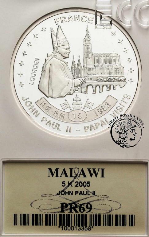 Malawi 5 Kwacha 2005 Jan Paweł II GCN PR69