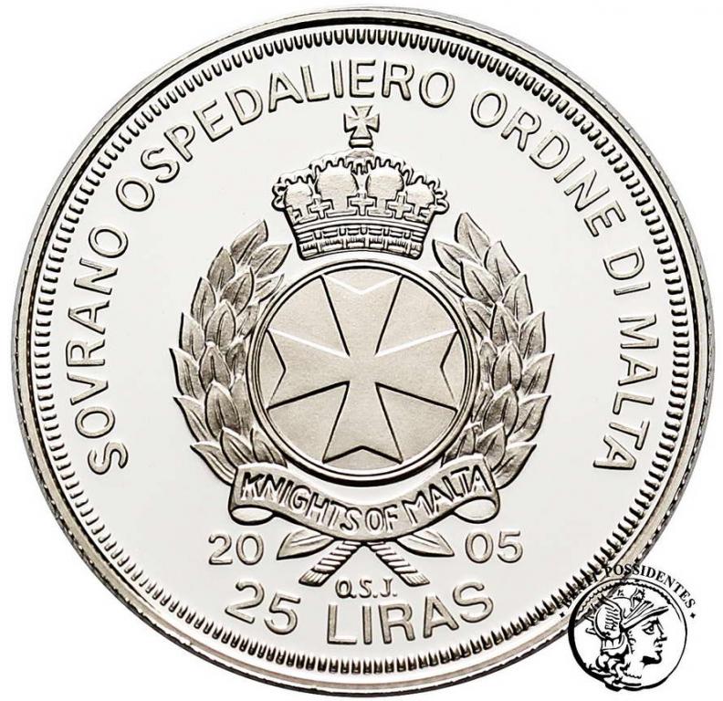 Malta 25 Lirów 2005 Jan Paweł II st.L