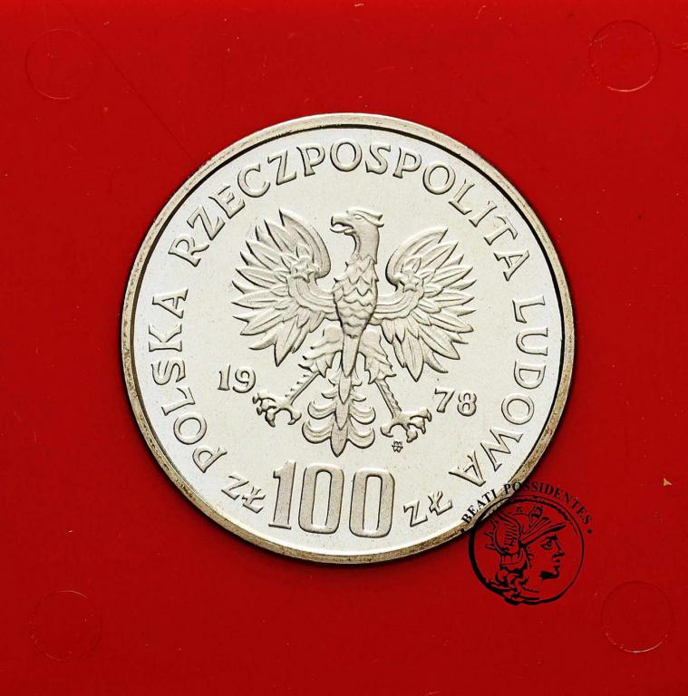 Polska PRL PRÓBA srebro 100 złotych 1978 bóbr st.L