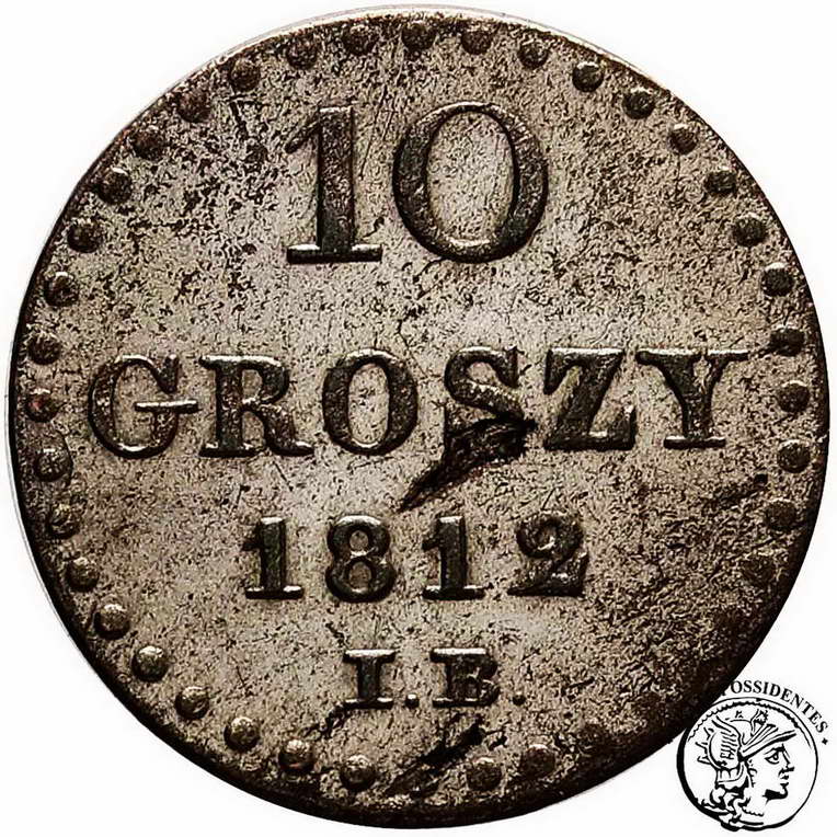 Księstwo Warszawskie 10 groszy 1812 st. 3+