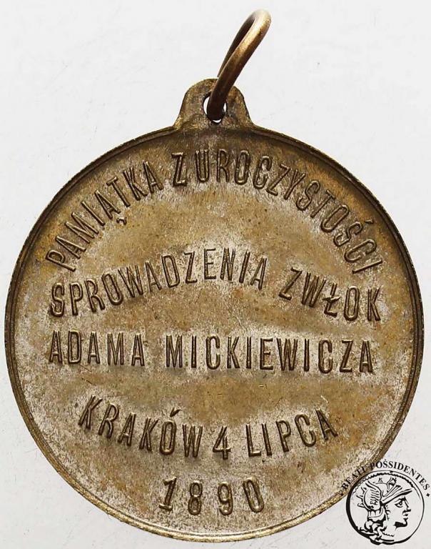 Polska 1890 medal Adam Mickiewicz st. 1-