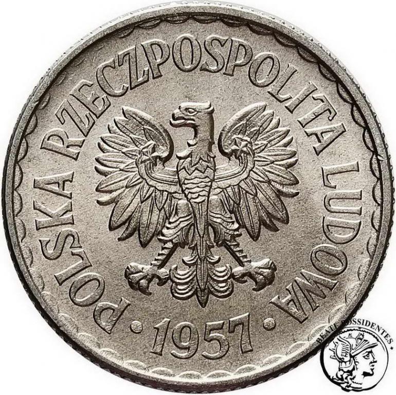 Polska PRL 1 złoty 1957 st.1