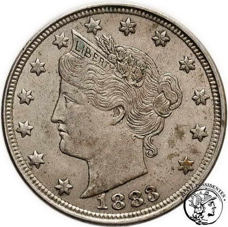 USA 5 centów 1883 st. 3+
