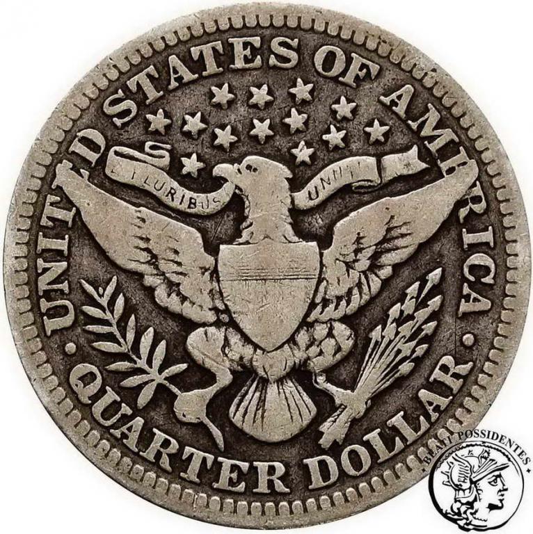 USA 25 centów 1903 Barber st. 3