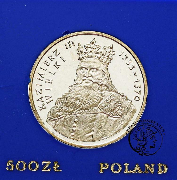 Polska PRL 500 złotych 1987 Kazimierz Wielki st.L-
