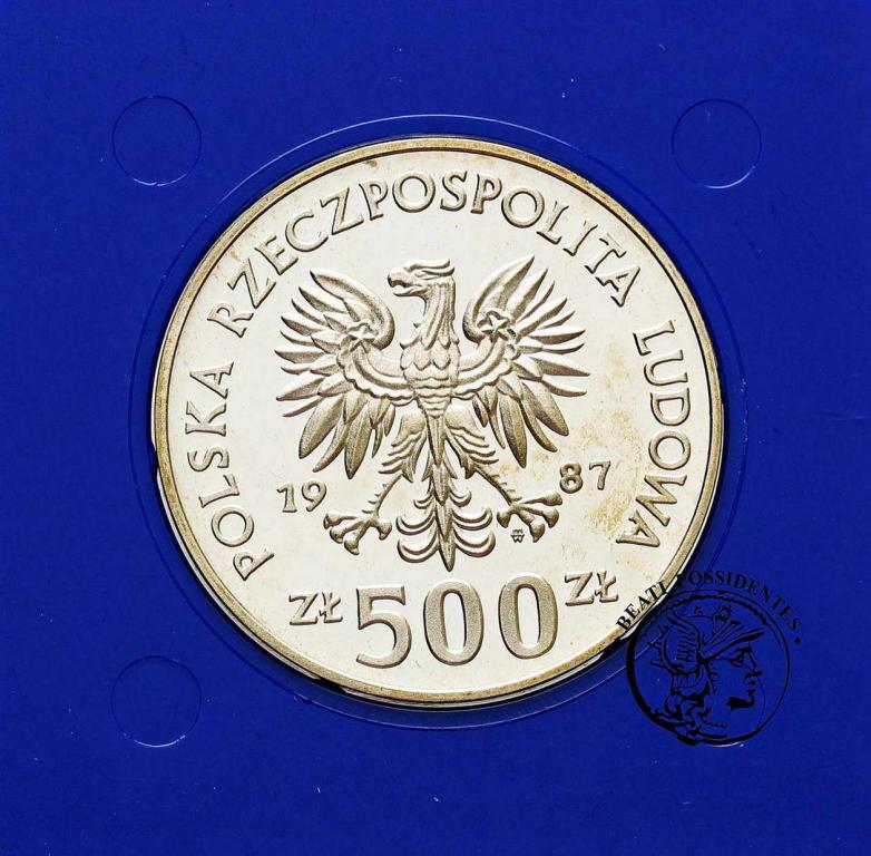Polska PRL 500 złotych 1987 Kazimierz Wielki st.L-
