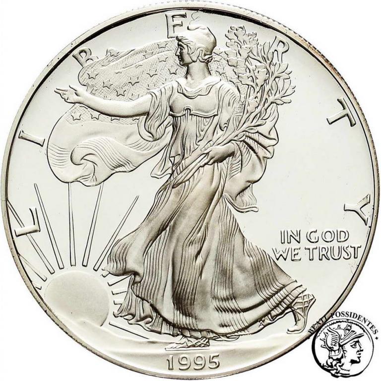 USA 1 dolar 1995 lustrzanka st.L