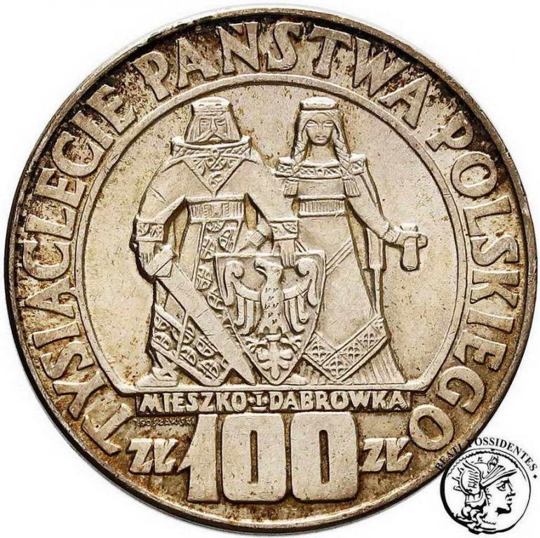 PRL 100 złotych 1966 Millenium st. 1-